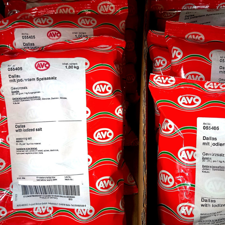 Avo Dallas 1kg - Premium Metzgergewürzsalz für Schweinefleisch | Authentische Gewürzmischung