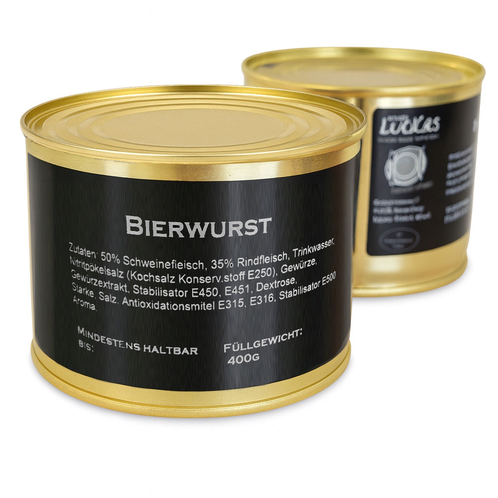 Wurstkonserven Sortiment Metzgerei Luckas