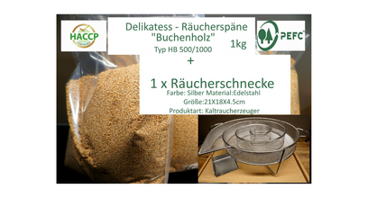 Kaltrauchgenerator | Räucherschnecke | Räucherspirale + Räuchermehl - Spar Set!