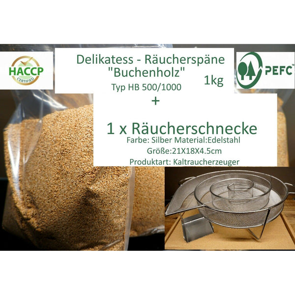 Kaltrauchgenerator | Räucherschnecke | Räucherspirale + Räuchermehl - Spar Set!