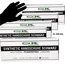 Synthetic Handschuhe schwarz XL | 5 x 100 Stück/ 500 Handschuhe | Top Angebot!