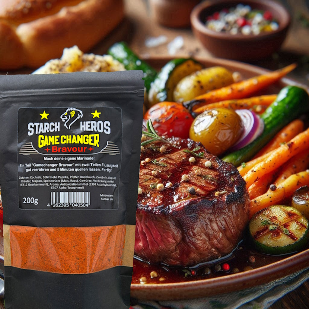 BBQ Creator Geschenkset – Premium Grillbox mit Messer, Marinaden-Gewürz, Liquid Smoke, Dry-Age-Beutel & mehr – für kreative Grillmeister & Fleischfans