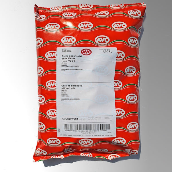 Chiliflocken ohne Kerne im Aromabeutel | Chilis geschrotet 1kg