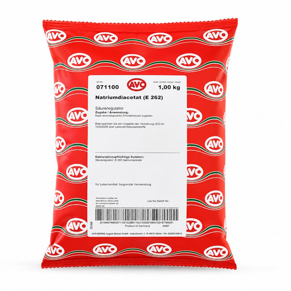 AVO Natriumdiacetat E262 1kg – Säureregulator für Fleisch- & Wurstwaren | Lebensmittelqualität