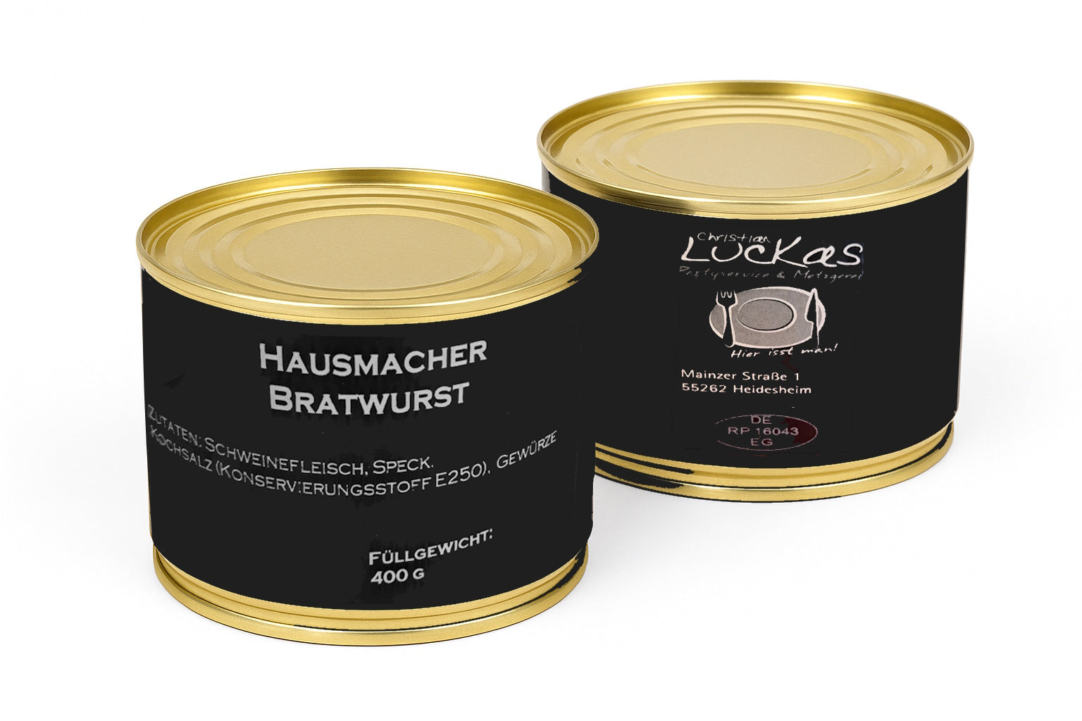 Wurstkonserven Sortiment Metzgerei Luckas