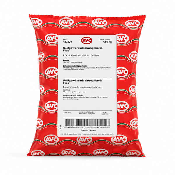 AVO Reifegewürzmischung Iberia Free 1kg – Würzmischung für Rohwurst, Salami & Fleischwaren