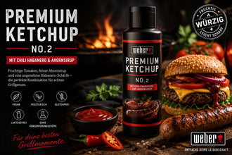Weber Premium Ketchup No. 2 | Chili Habanero & Ahornsirup | BBQ Sauce | 300 ml