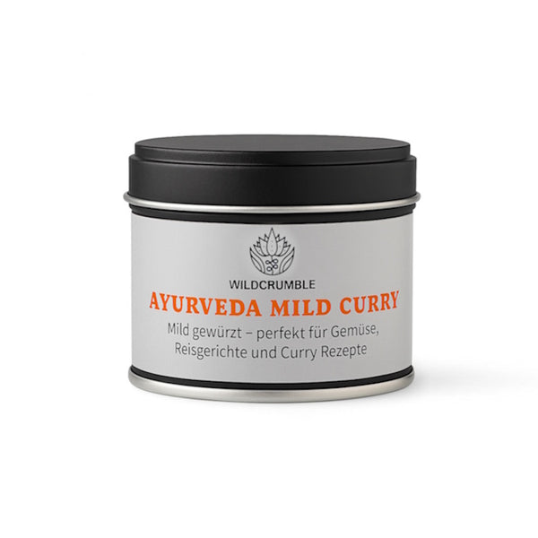 Ayurveda Mild Curry Gewürz – Mildes Curry für Gemüse, Reis & feine Currys | Wildcrumble (50g)