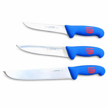 3-teiliges Metzgermesser-Set von Gilde: Ausbeiner, Schlachtermesser & Mehr | Premium Messerset für Profis