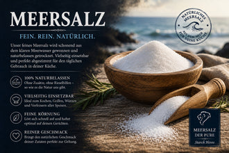 Meersalz 250 g | Naturbelassenes Meersalz | Fein bis mittelgrob | Gewürzsalz für Küche & BBQ | Starch Heros
