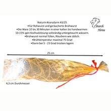 Naturin Kranzdarm 43/25 | kleiner Fleischwurstdarm | Kunstdarm | Wurstdarm 25 Stk./ Bund