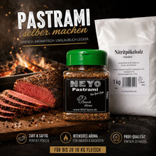 Pastrami Set für 10 kg Fleisch | Nitritpökelsalz + Pastrami Gewürz + Anleitung | Spar-Set