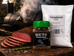Pastrami Set für 10 kg Fleisch | Nitritpökelsalz + Pastrami Gewürz + Anleitung | Spar-Set