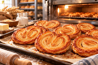 Schweineohr – knuspriges Blätterteiggebäck mit Zucker | Goldbraun gebacken | Süßes Kaffeegebäck & Gebäck zum Naschen
