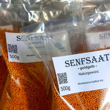 Senfsaat/ Senfkörner/ Senfsamen/ goldgelb/ Naturgewürz/ 500g