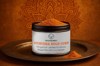 Ayurveda Mild Curry Gewürz – Mildes Curry für Gemüse, Reis & feine Currys | Wildcrumble (50g)