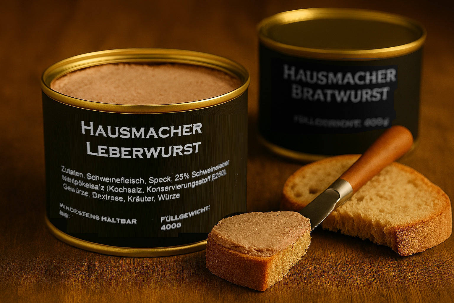 Wurstkonserven Sortiment Metzgerei Luckas