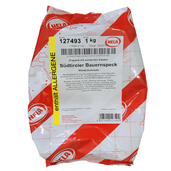 HELA 1kg Südtiroler Bauernspeck Würzpökelsalz