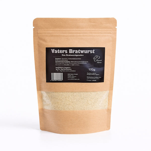 Vaters Bratwurst Gewürz 170g by Starch Heros | Bratwurstgewürz | für 34 kg Wurst
